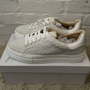 BETSEY JOHNSON crystal embellished sneaker